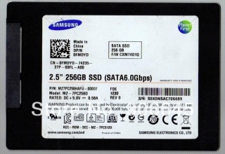 Samsung 2.5 256GB SSD Sata 3 6.0Gbps